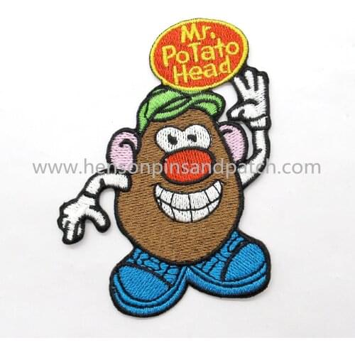 6.5*8.5cm Retail and stock cartoon Potato Head embroidery cloth patch