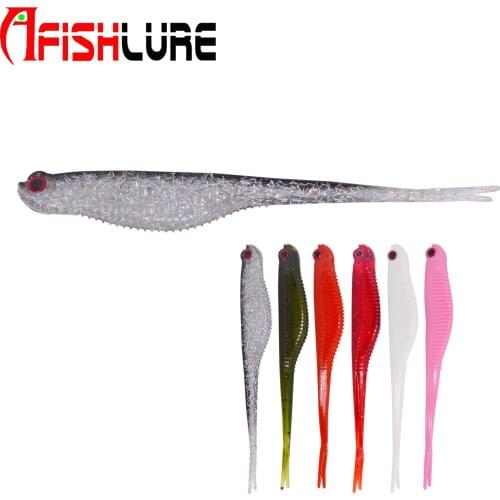 AR58 Fork Tail Soft Fish Bait 123mm 6.5g 4pcs Y Tail Fishing Lure Carp Fishing Rubber Fish