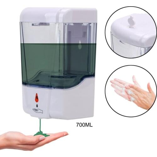 Automatic IR Sensor Soap Dispenser for Kitchen Bathroom Wall-Mount 700ml Touch-free Lotion Pump Touchless Liquid
