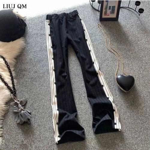 Stitching Striped Wide Leg Running Pants Women 2021 Spring Loose High Waist Casual Pant Women Sport Pants Jogging Gym Trousers