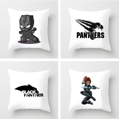 Disney Super hero Marvel Cartoons Thor Panther Black widow Pillow pillowcase sofa boy bedroom Home decoration hug pillow case