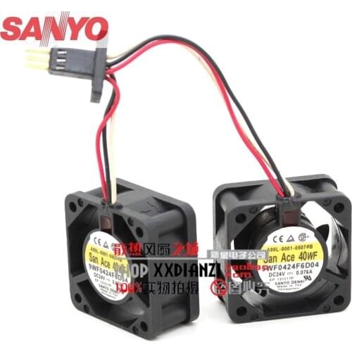 For Sanyo 9WF0424F6D04 DC 24v 4020 waterproof cooling fan