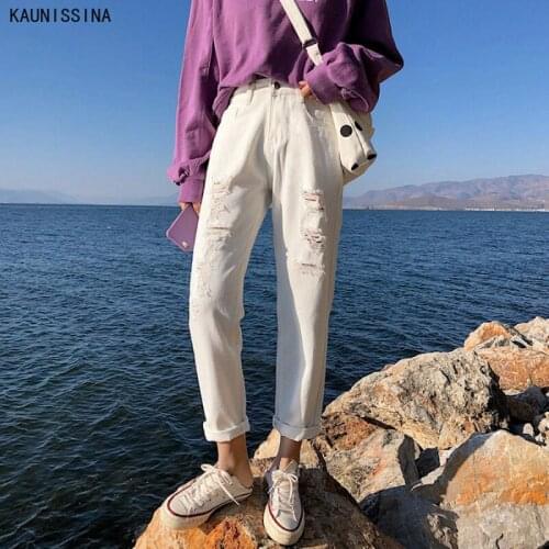 Женские высокие джинсы KAUNISSINA China At AliExpress