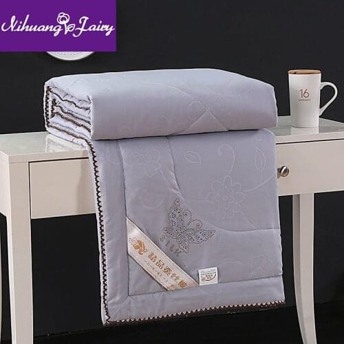 Summer cool silk quilt Mulberry silk quilt Air-conditioning quilt Double student dormitory quilt Summer quilt