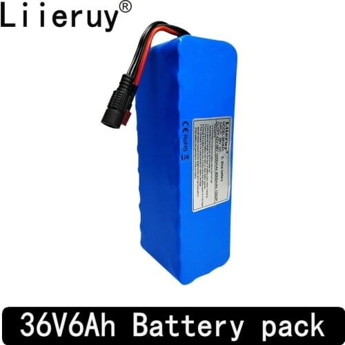 Liieruy36V 6ah 500W 18650 lithium battery 36V 8AH Electric bike battery with PVC case for electric bicycle