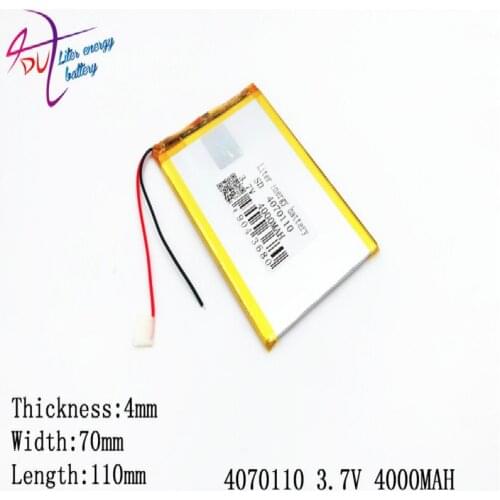 Liter energy battery [4070110] 3.7V,4000mAH (polymer lithium ion battery) Li-ion battery for tablet pc 8 inch 9inch Tablet pc