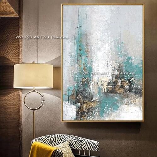 Best Abstract Vertical Rectangle Painting 100% Hand Painted Oil Painting On Canvas Modern Wall Art For Bedroom House Decoration
