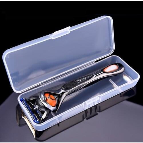 Men Shaving Box Razor Transparent Plastic Travel Case Razor Storage Holder Cartridge Tool De Manual Afeitar Caja Universal W4O2