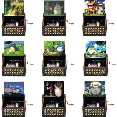 Music Box Anonymity Carved totoro Birthday gift boite a musique музыкальная шкатулка Childrens Girl Gift Christmas present