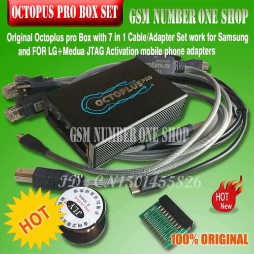 Original new octoplus Pro Box + 5 Cable Set for Samsung for LG + EMMC / JTAG Activated (8 in 1 set)