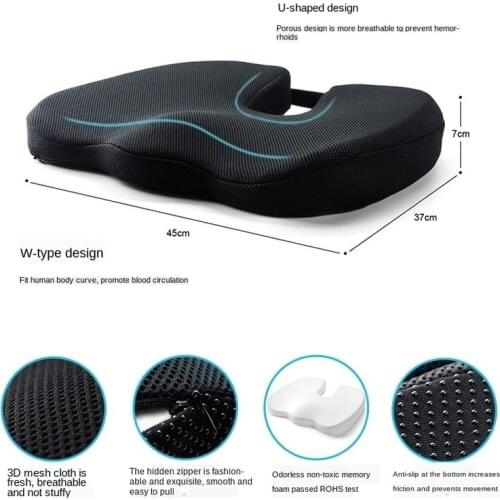 Cushion Memory Foam Ergonomic design Office Chair Cushion Car Cushion sofa Orthopedic Pain Relieving Sciatica Pillow