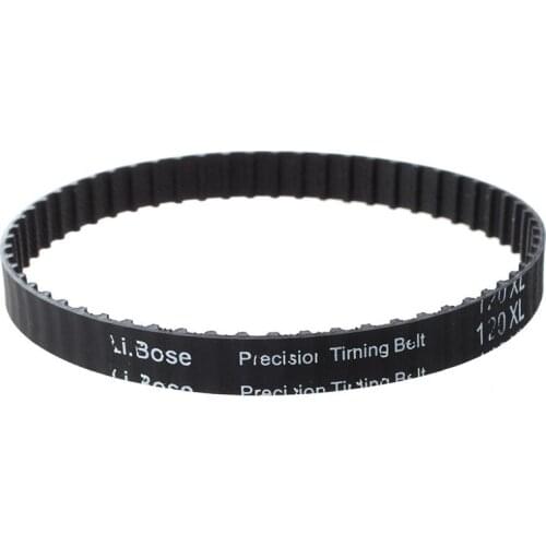 10Mm Wide 5.08Mm Pitch 60 Teeth 60T Synchro Cog Timing Belt Black 120XL