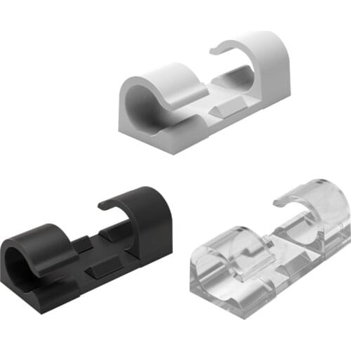 20Pcs/pack Self Adhesive Cable Clips Desktop Organizer Cord Management Wire Holder Data Line Winder Sleeve Cable Organizer