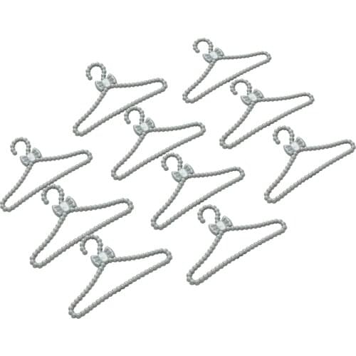 High Quality 10 Pcs Lot Gray Hangers Dress Clothes Accessories For Dolls