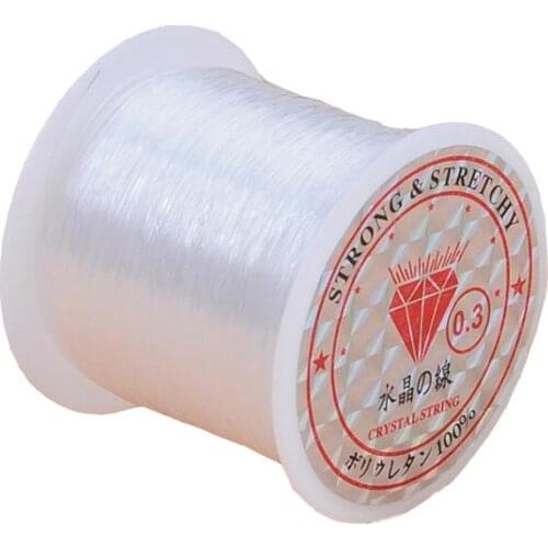 1Roll No Elasticity Line 0.2-0.8mm DIY Beaded Transparent Nylon Manual Cord Crystal Rope For Bracelet Making Fishing Line Supply
