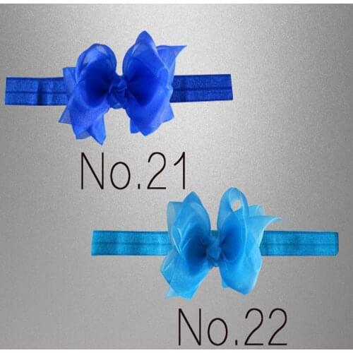 20 pcs BLESSING Good Girl 3.5" Double ABC Organza headbands Hand Customize Hair Accessories Free Shipping