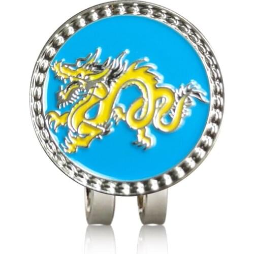 Free shipping Golf Ball marker China Dragon with magnetic hat cap clips Gift for Golfer kids boys girls children Chinese mascot