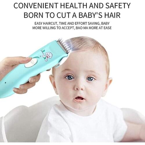 Baby Hair Trimmer Electric Hair Clipper USB Baby Shaver Hair Remover Rechargeable Children Cutting Cutting Noise Cutting Ki N9L5