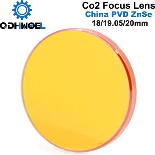 China CO2 ZnSe Focus Lens Dia.18 19.05 20 mm FL38.1 50.8 63.5 101.6 127mm 1.5 - 4" for Laser Engraving Cutting Machine