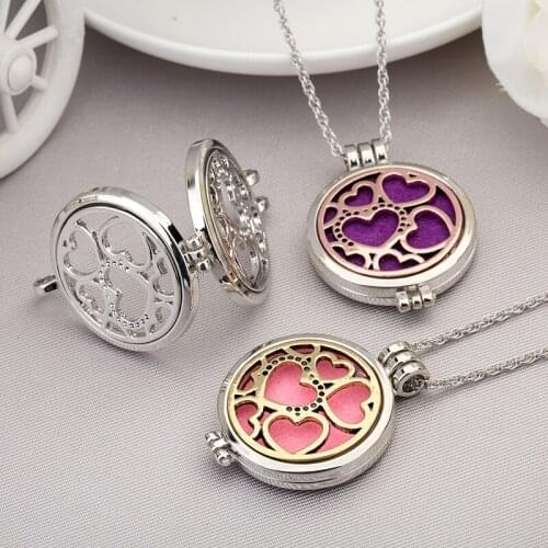 Chromatic Color Felt Pads Essential Oils Diffuser Pendant Necklace Lover Sliver Plated Aroma Diffuser Choker Decoration Jewelry