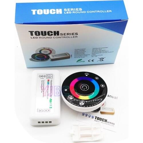 RGB strip light Touch Round Controller DC12V 24V with 18A 7 Keys RF Remote 3528 2835 5050 LED Lamp Tape controller