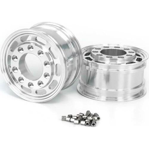 Metal Front Wheel Hubs A for 1/14 LESU RC Tractor Truck Dumper Flange Axles DIY Model Car