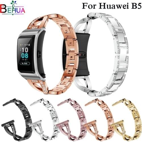 Fashion Wristband Bracelet Straps with Rhinestone Watch Band For Huawei B5 Smart Watch Bands for Xiaomi Mi Watch Straps