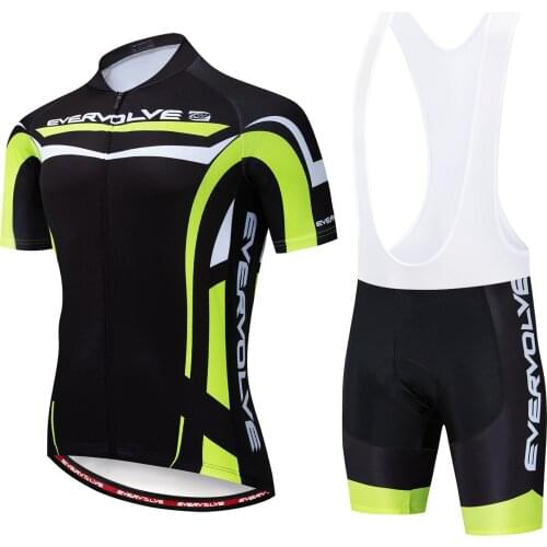 Summer Mens Outdoor City Bike Riding Cool Green Shirt Sweat-Absorbing and Wet Brace Suit