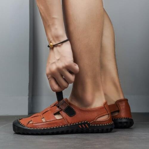 Sandalias Cuero Hombre Sandals For Men 2020 Summer Shoes Beach Sandalias Hombre Verano Sandali Uomo Outdoor Mens Sandles Cuero