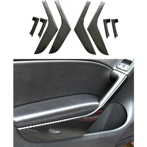 Car Stickers ABS Carbon Fiber Grain Interior Door Armrest Decoration Cover for Golf 6 MK6 2009-2013