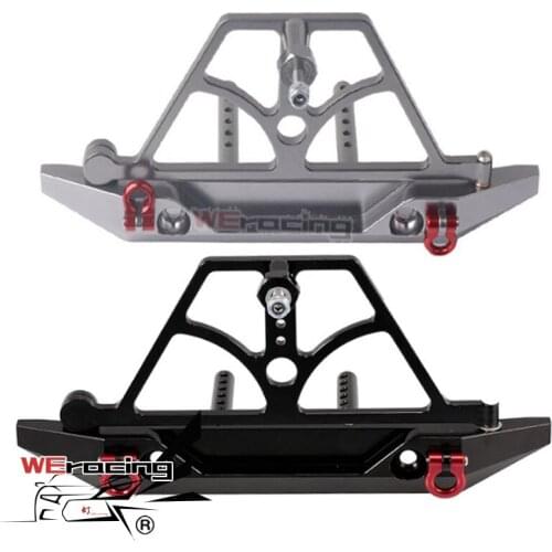 AXIAL SCX10 CNC Front Rear Bumper Bull Bar With Spare Tire Carrier Shackles For Rock Crawler Rc Truck SCX10 II Jeep Wrangle S241