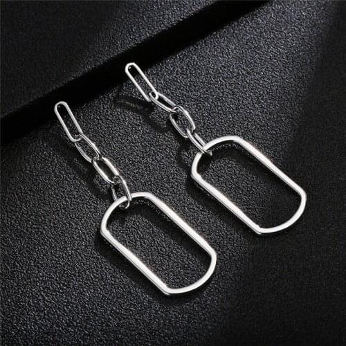 QM New 2021 Fashion Ins Minimalist 18K Gold Silver Plated Geometric Drop Dangle Earring for Women Wedding Jewelry Party Gifts