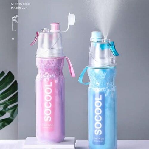 Spray Kettle Portable Cool Summer Sport Waterbottle Adult Kids Multifunctional Handy Cup Cycling Bicycle High Capacity Bottles