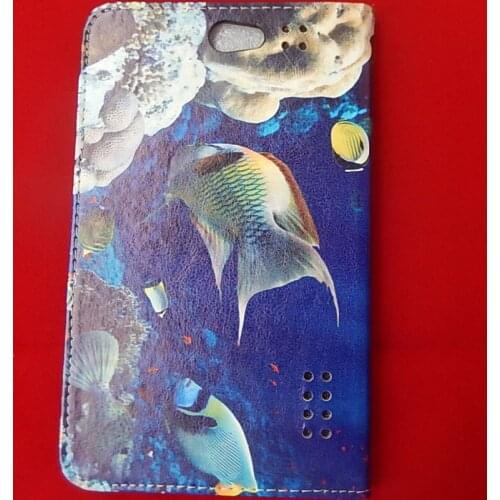 Myslc Tri-folding Printed PU leather case Cover for Ginzzu GT-7110/GT-7105/GT-7100 3G 4G 7 Inch Tablet