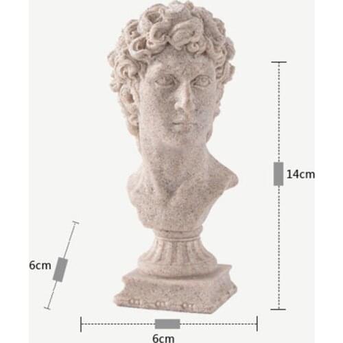 BUF Modern Abstract David Head Decor Resin Statues Sculpture Ornaments Home Decoration Accessories Gifts