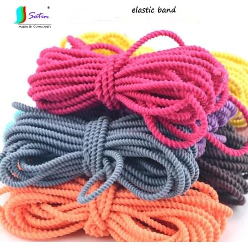 Delicate Hair Rope Handmade Diy Sew Material Colorful Fine Diameter 2mm Spiral Elastic Band S0411H