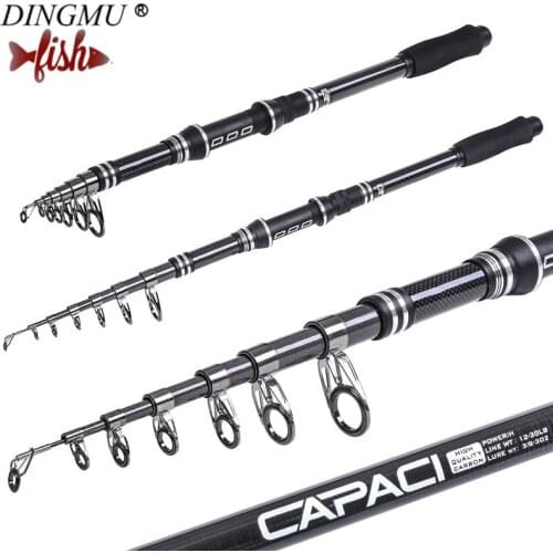 Fishing Rod Lure 1.8-3m Aluminium Alloy Carbonfiber Sea Fishing Rod Pod Casting Superhard Telescopic Tackle Fishing Rod Spinning