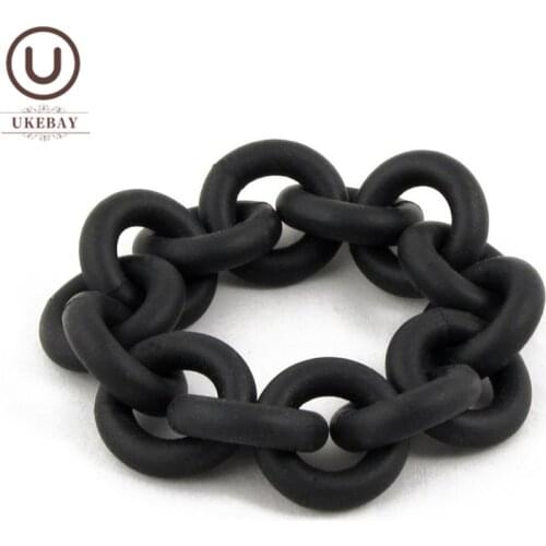 UKEBAY 2020 New Handmade Bracelet Rubber Bangles For Women Jewelry Fashion Body Accessories Punk Black Leather Bracelet Jewelry