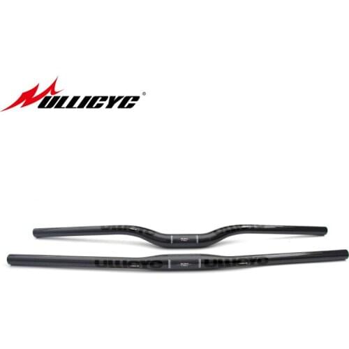 Ullicyc Superlight Black Big fonts Logo 3K Weave Full Carbon Fiber Handlebar Flat/Rise Handlebar Bicycle Parts 31.8*580-740mm