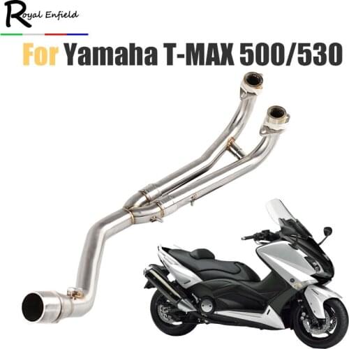 TMAX 500 530 Motorcycle exhaust Slip-on system middle connector for Yamaha TMAX 500 530 2008-2016 stainless steel and burnt blue