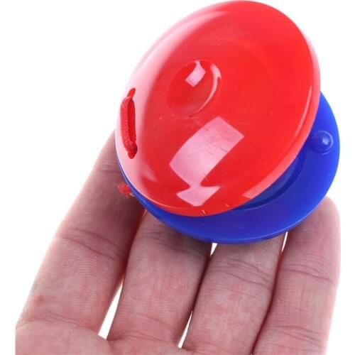 1pcs Castanets Percussion Musical Instrument Education Childs Intellectual Listening Ability Development Toys Plastic Material