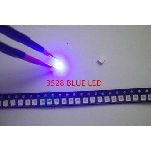 1210 3528 blue led SMD Ultra Bright Blue Light 500pcs/lot Diode 470-475NM 3.0-3.6V Chip led lamp high lighting