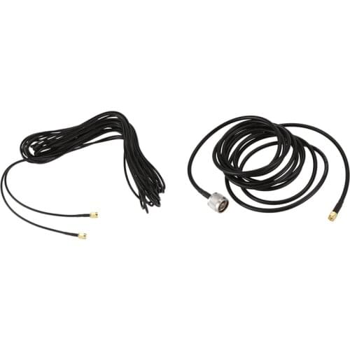 2PCS 10M SMA Male to SMA Male M-M Connector RF Coaxial Pigtail RG174 with N Male to RP-SMA Plug Pigtail Cable RG58