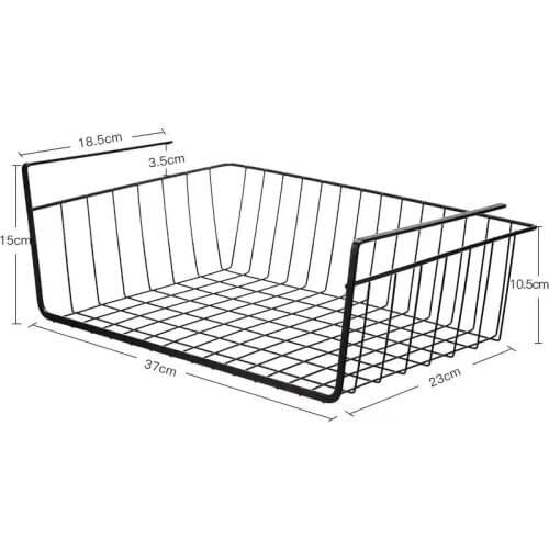 2pcs Under Shelf Basket, Wire Storage Basket and Storage Wire Rack for Cabinet Closet,kitchen pantry organizer RACK