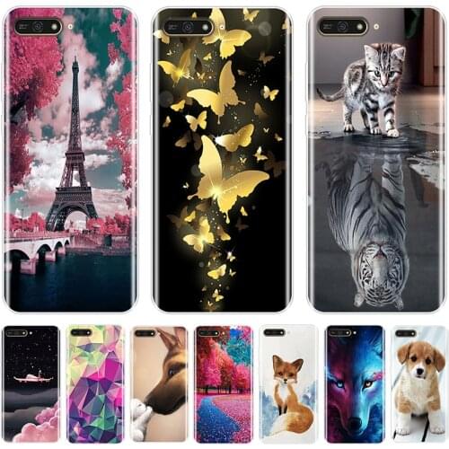 Phone Case For Huawei Y3 Y5 Y6 Y7 2017 II Pro Silicone Soft TPU Cute Animals Back Cover For Huawei Y5 Y6 Y7 Prime 2018 Y9 2019