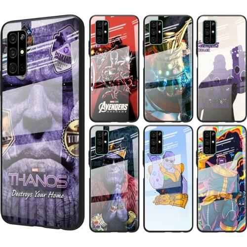 Tempered Glass Cover Marvel Thanos Infinity Gauntlet For Huawei Honor 30 20 10 9X 8X Pro Plus Lite Shockproof Shell Phone Case