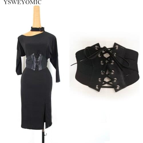 The elastic bandage waistband of Latin dance costume All-match modern dance retro fashion waist decoration wide belt