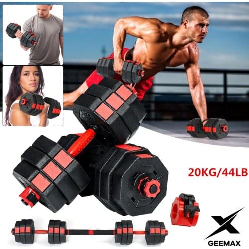 GEEMAX DB-02 20KG Steel Dumbbell Barbell Set Adjustable Weight Dumbbells Home Gym Workout Exercise Training Fitness Device