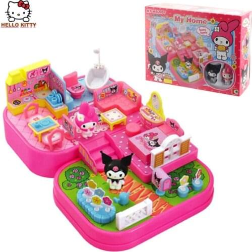 Hobbies Action Figures Fantasy Mymelody Kuromi MM-58003 Puzzle Early Education Girl Play House Toys for Children Gift