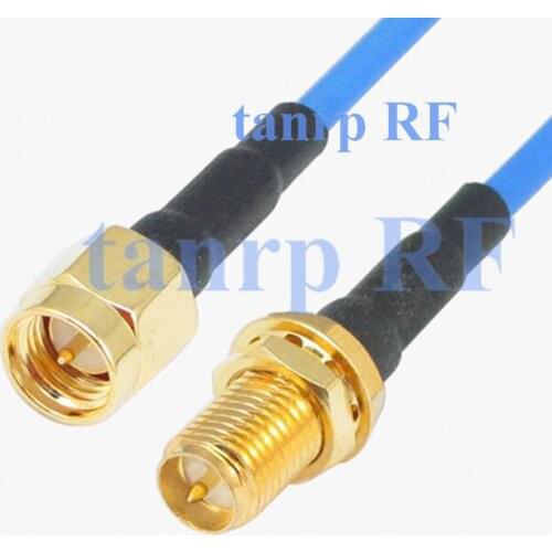 15CM coaxial Sexi Flexible blue jumper extension cable RG405 6in SMA male plug to RP SMA female jack RF 3G 4G router WIFI